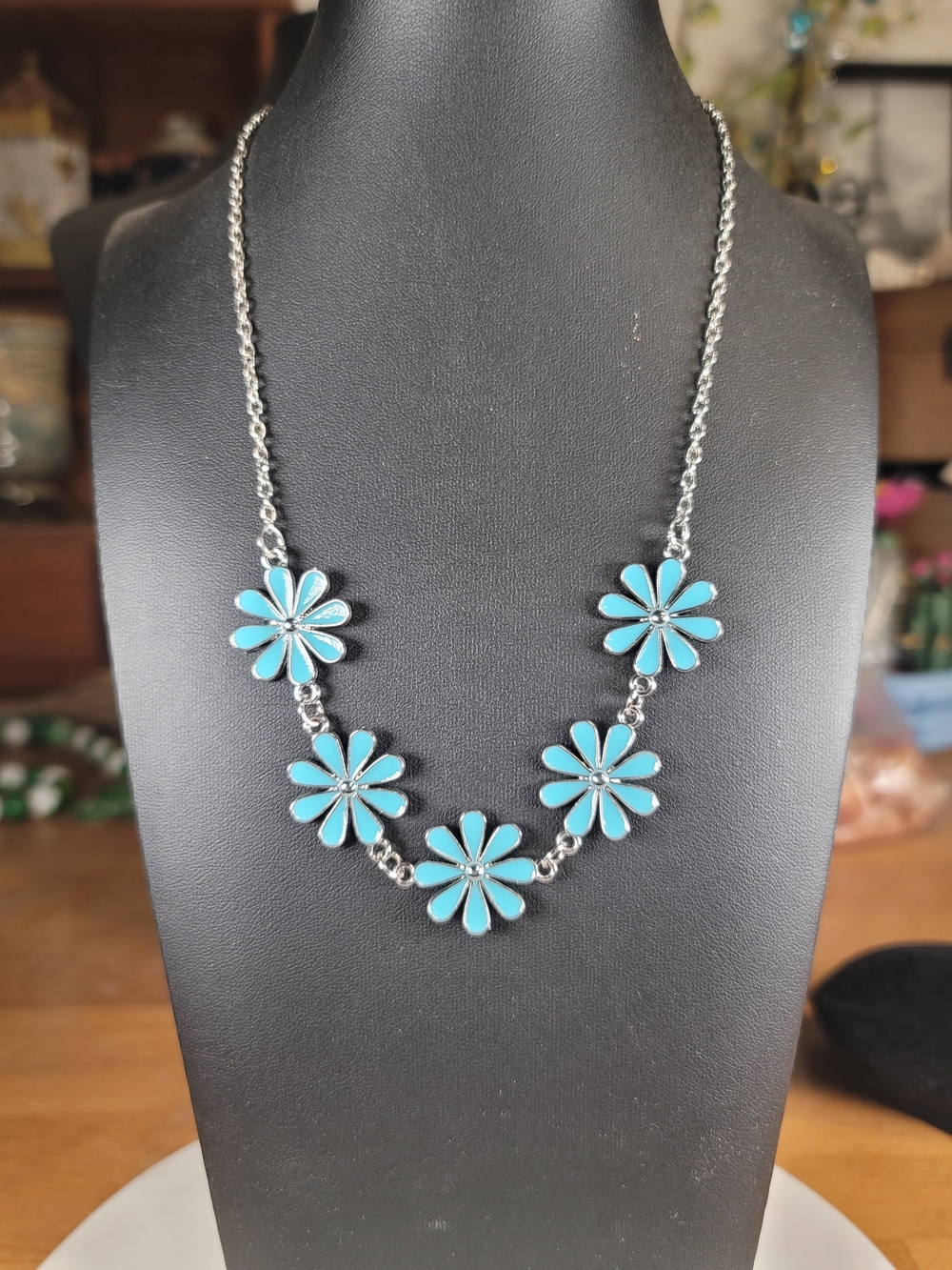 paparazzi Turquoise Daisy Flower Necklace